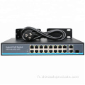 16 ports 250m10 / 100/1000m OEM pour la caméra IP CCTV